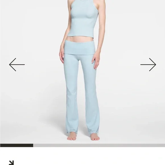 SKIMS Cotton Jersey Foldover Pant - Picture 1 of 5